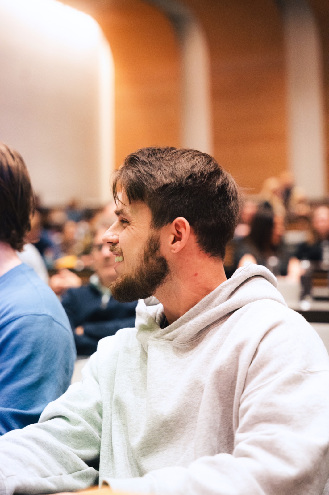 Okanagan business owners networking about first home savings and retirement planning at a Kelowna Founders Club event
